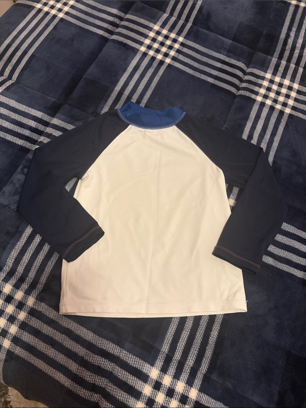 Janie and Jack White and Navy Boys Long-Sleeve Rashguard
